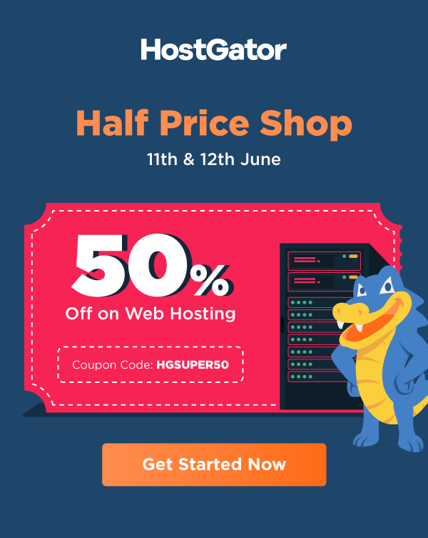Half Price Up To 50% Off On Web Hosting
