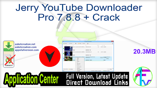 Jerry YouTube Downloader Pro 7.8.8 + Crack