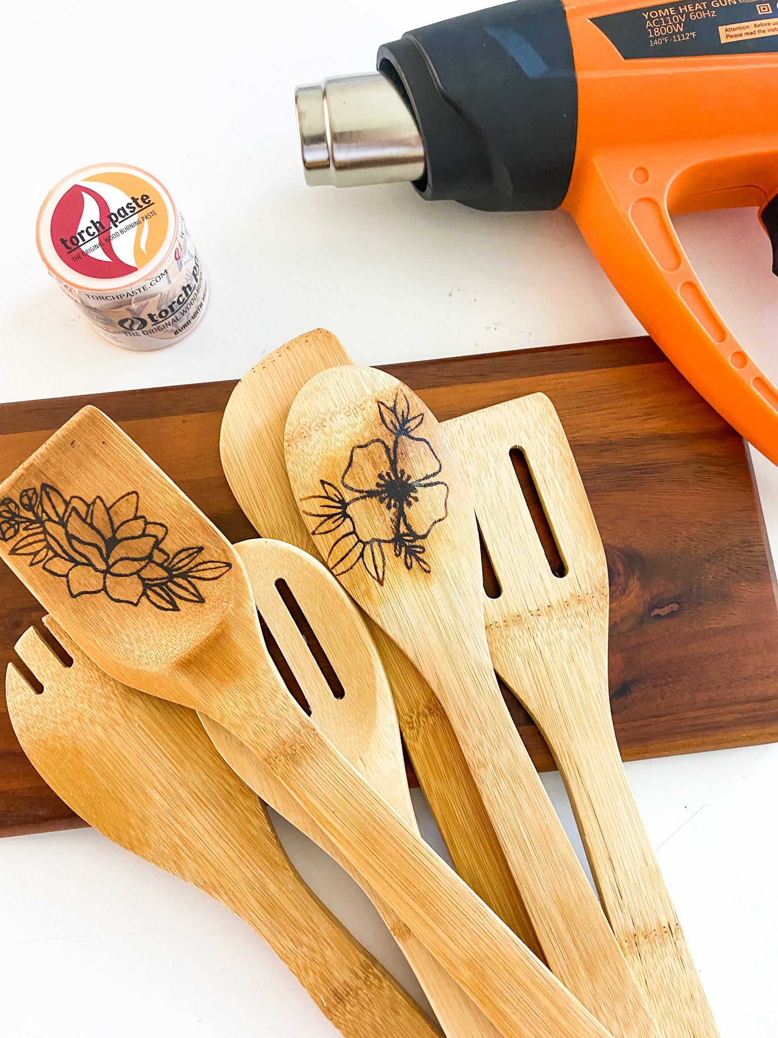 Wood Burned Measuring Spoons