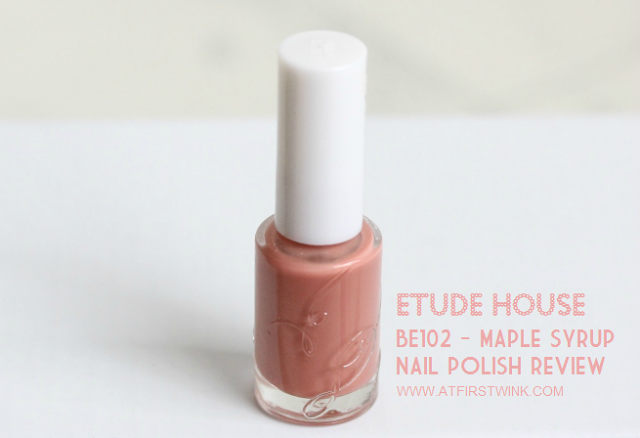 Etude House BE102 - Maple syrup nail polish review