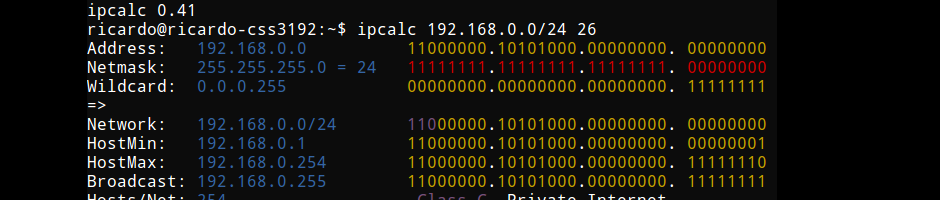 Ipcalc C lculo De M scara Sub rede IPV4 Via Linha De Comando Linux Ipcalc C lculo De M scara Sub rede IPV4 Via Linha De Comando Linux