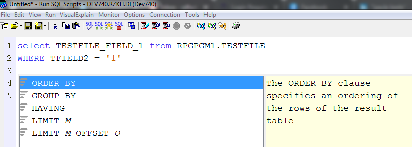 Difference in Run SQL Scripts @ RPGPGM.COM