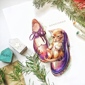 02-Kitten-and-purple-shoes-Anya-Yakovleva-www-designstack-co