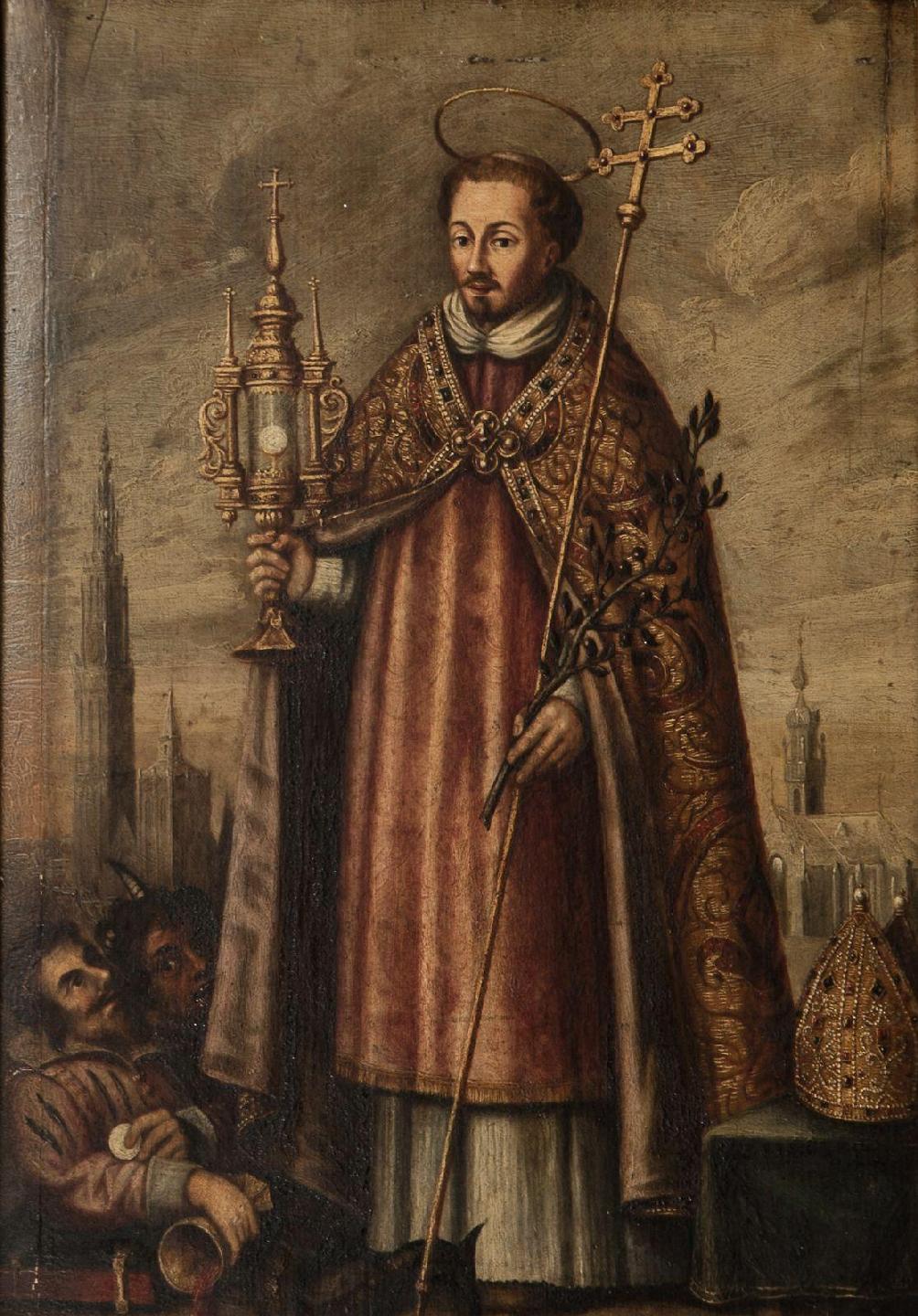 The Auction Augur Two Antwerp churches in background of Saint Norbert