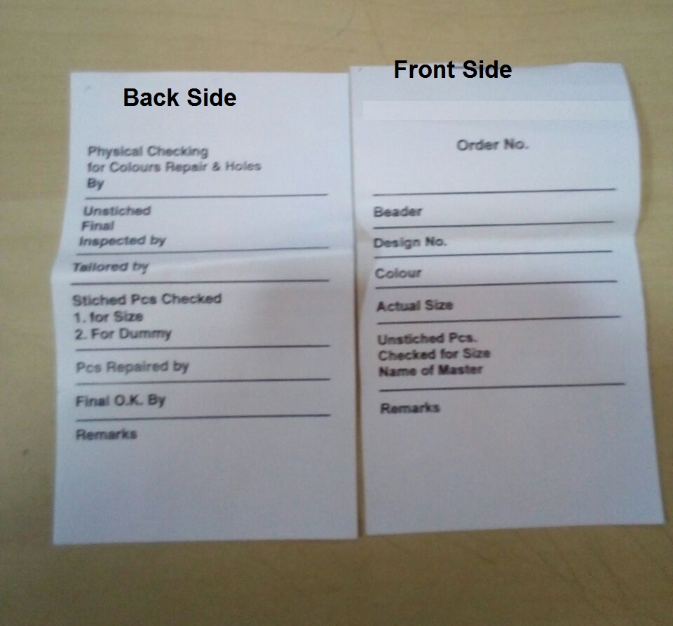 How to Track Which Garment is Made by Which Women?