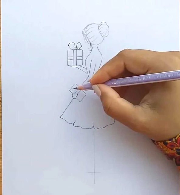 رسم فتاة بالرصاص رسم فتاة جميلة بالرصاص