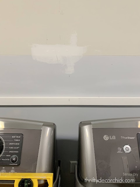 support for shelf above washer