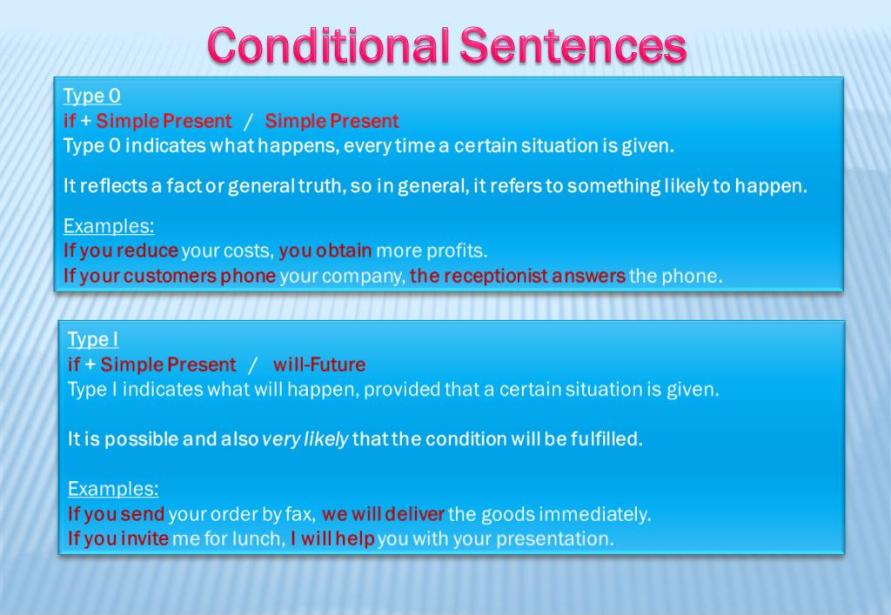 Vatel English III IV Conditional Sentences