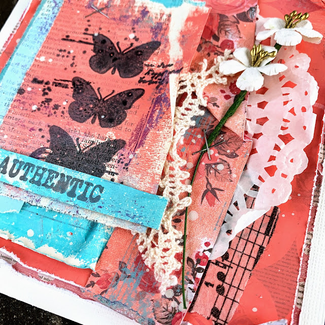 PaperArtsy: 2019 #15 Coral: Fluttering Soul with ESN {by Autumn Clark}
