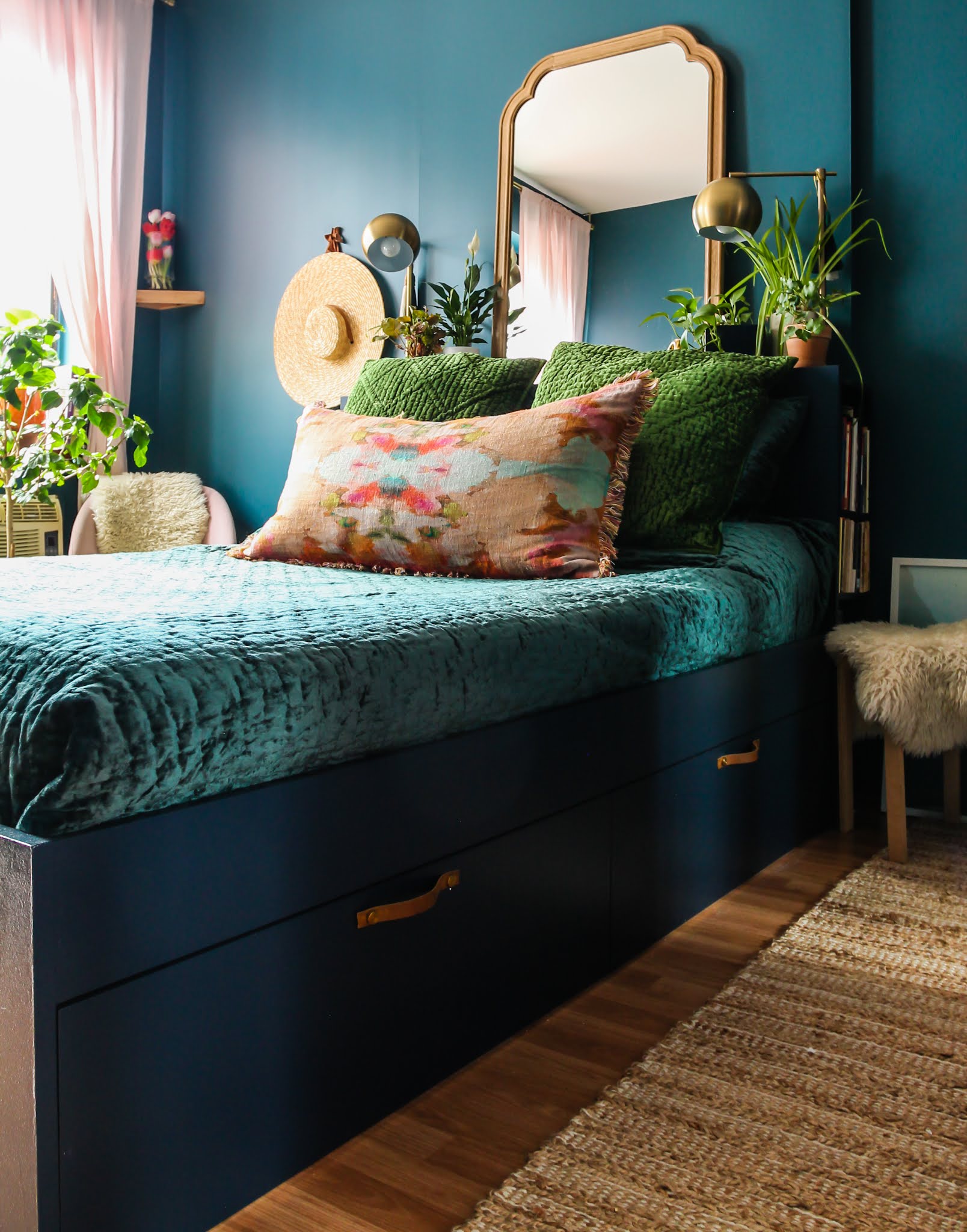 The Easy Way To Give Your IKEA Brimnes Storage Bed A Glamorous Upgrade