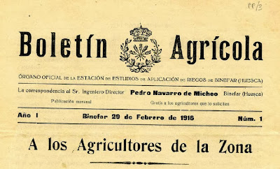 Boletín Agrónomo de Binéfar del 29/02/1916