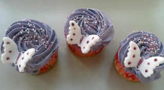 Cupcakes decorados con mariposas