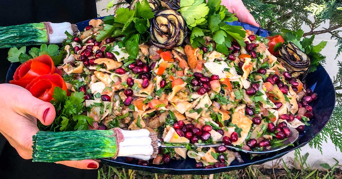 EGGPLANT FATTOUSH Arabic Food Recipes