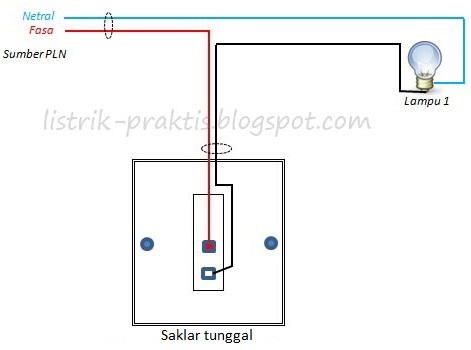 Cara Pemasangan Lampu Dengan Saklar Tunggal Dan Ganda Updated