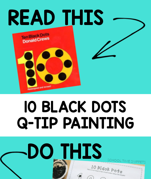 10 Black Dots QTip Painting School Time Snippets