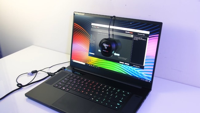The display color gamut for Razer Blade Pro 17 has measured using the Spyder 5 Pro. The results revealed not incredibly color accurate display.