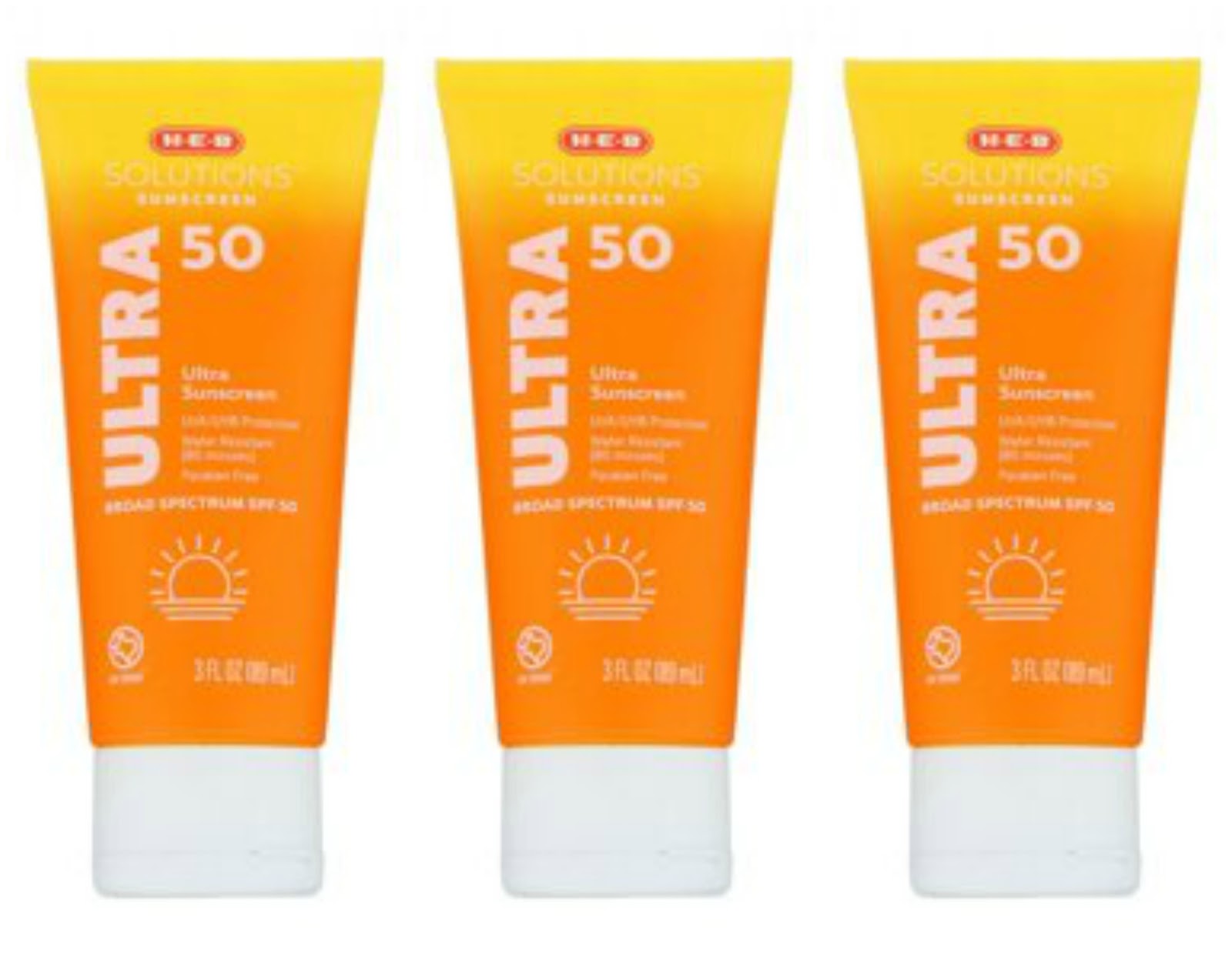 HEB Solutions Broad Spectrum Sunscreen Only 1!