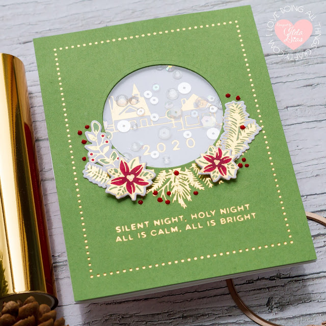 how to,handmade card,Stamps,Christmas Foiled Basics Collection by Yana Smakula,Guest Designer,ilovedoingallthingscrafty,Elegant Foiled Christmas Cards,stamping,Spellbinders,Die cutting,card making,
