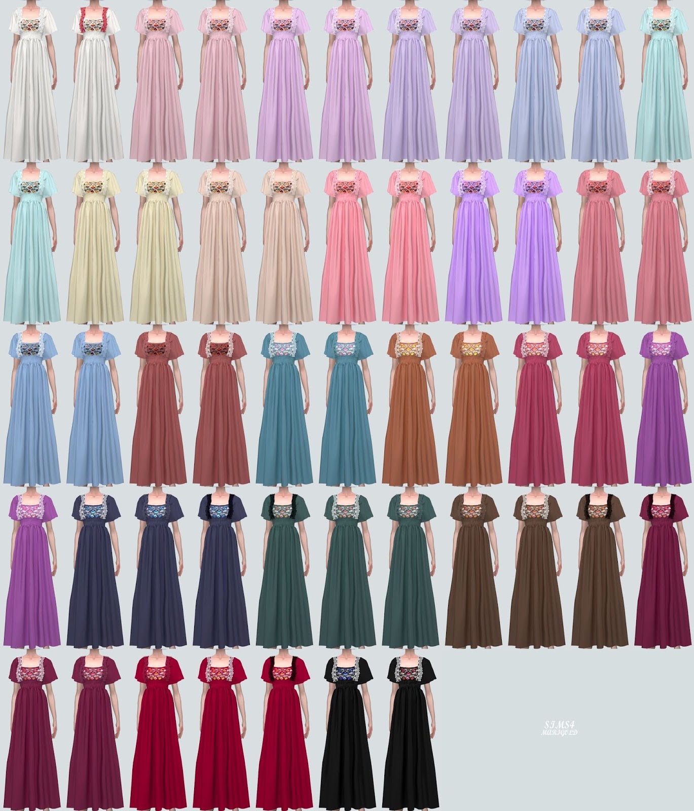 Long Trapeze Dress The Sims 4 _ P2 - SIMS4 Clove share Asia Tổng hợp ...