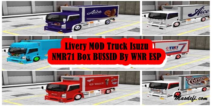 livery mod truck isuzu nmr71 box bussid