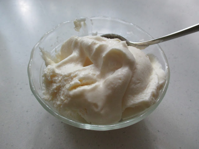 Dish of Homemade "No-Churn" Vanilla Ice Cream