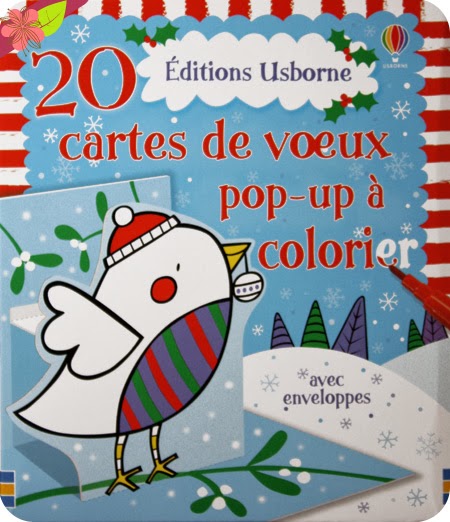 20 cartes pop-up de Noël à colorier aux éditions Usborne