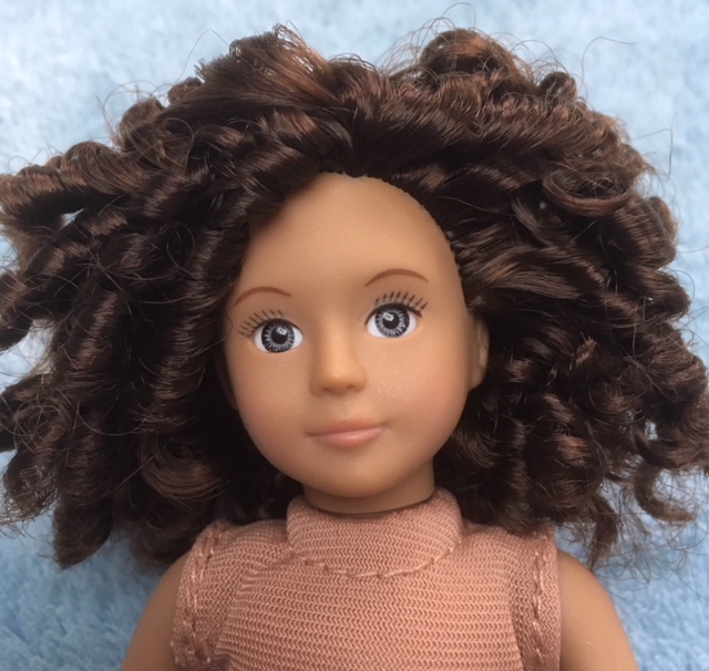 Lydia loves Crafts Doll Hairdressing new colour and curls!