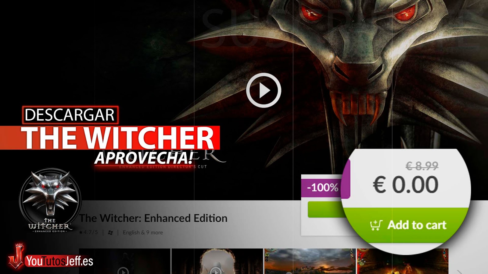 Como Descargar The Witcher Enhanced Edition Gratis para PC, Aprovecha Ahora