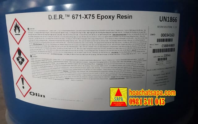 Epoxy Resin D.E.R 671 - X75 | nhựa làm sơn