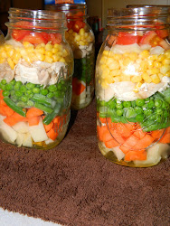 canning soup chicken pressure recipes layered farm tails farmgirltails jar corn cooker cooking canned recipe potato peas space head potatoes