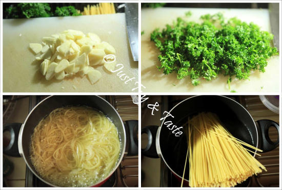 Resep Spaghetti Aglio e Olio - Spaghetti dengan Bawang dan 