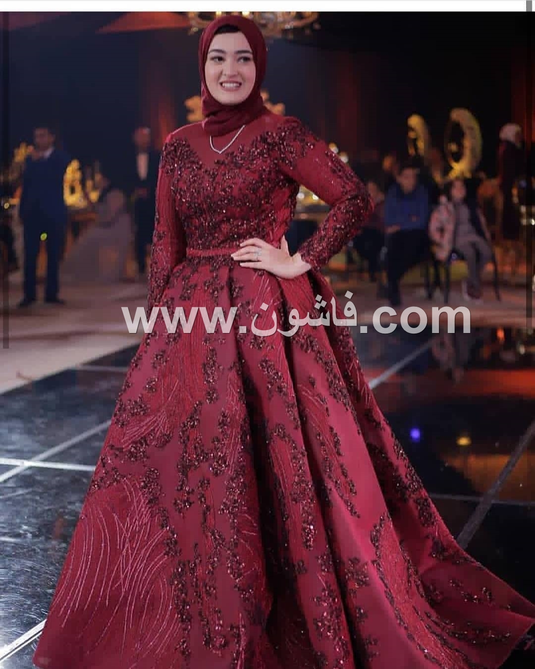 صور موديلات فساتين سواريه للمحجبات 2020 dresses soiree veiled 2020
