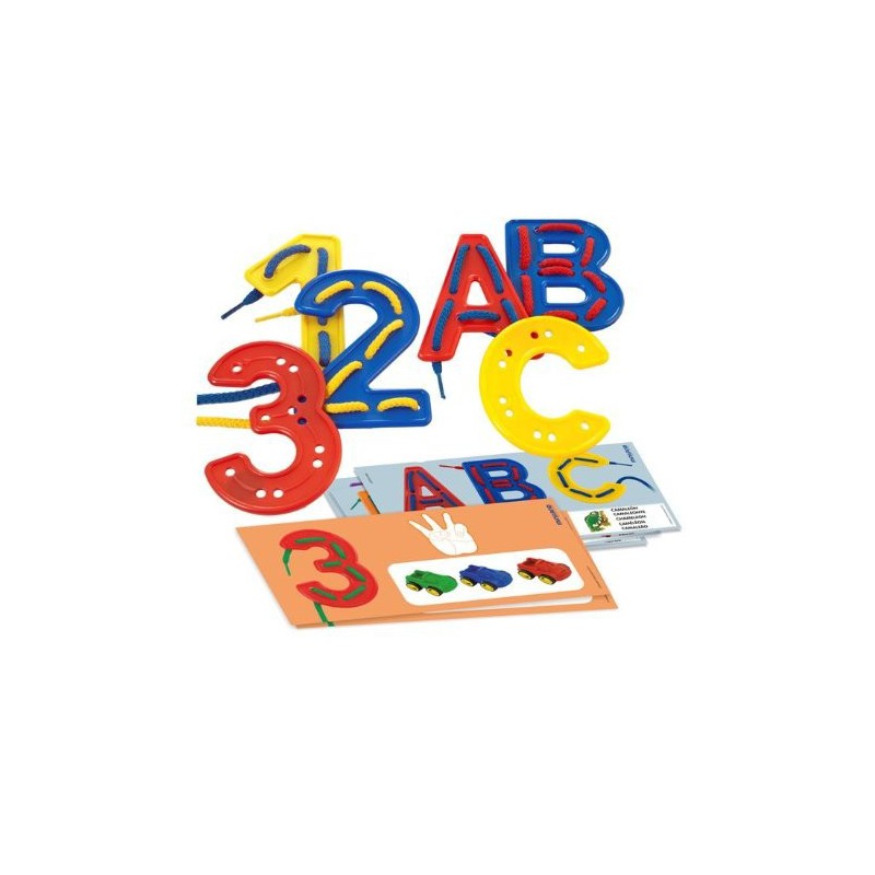 Letras y números de plástico colegio