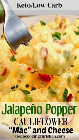 Jalapeno Popper Cauliflower Mac And Cheese Keto And Low Carb