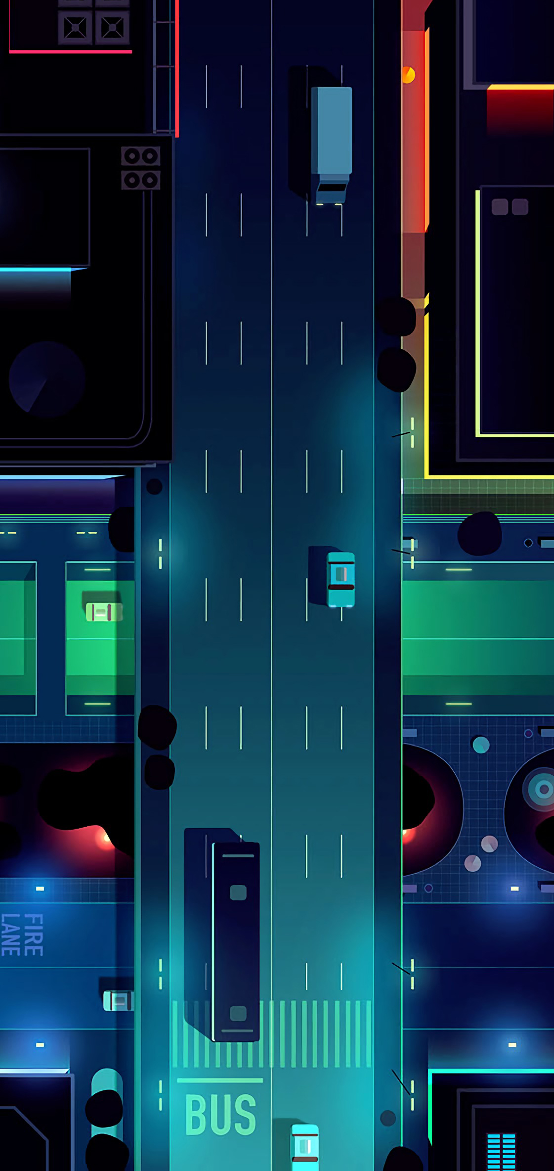 COOL WALLPAPER FOR PHONE - CITY VIEW ILLUSTRATION