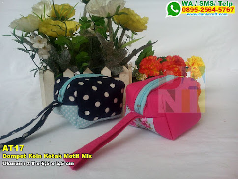 Dompet Koin Kotak Motif Mix