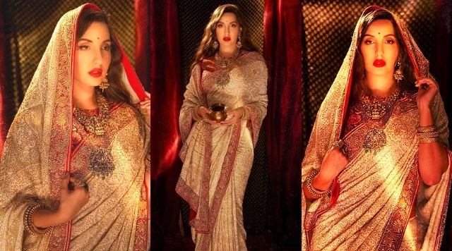 Nora Fatehi Looks Like A Royal Queen In The Traditional Saree. See Pictures