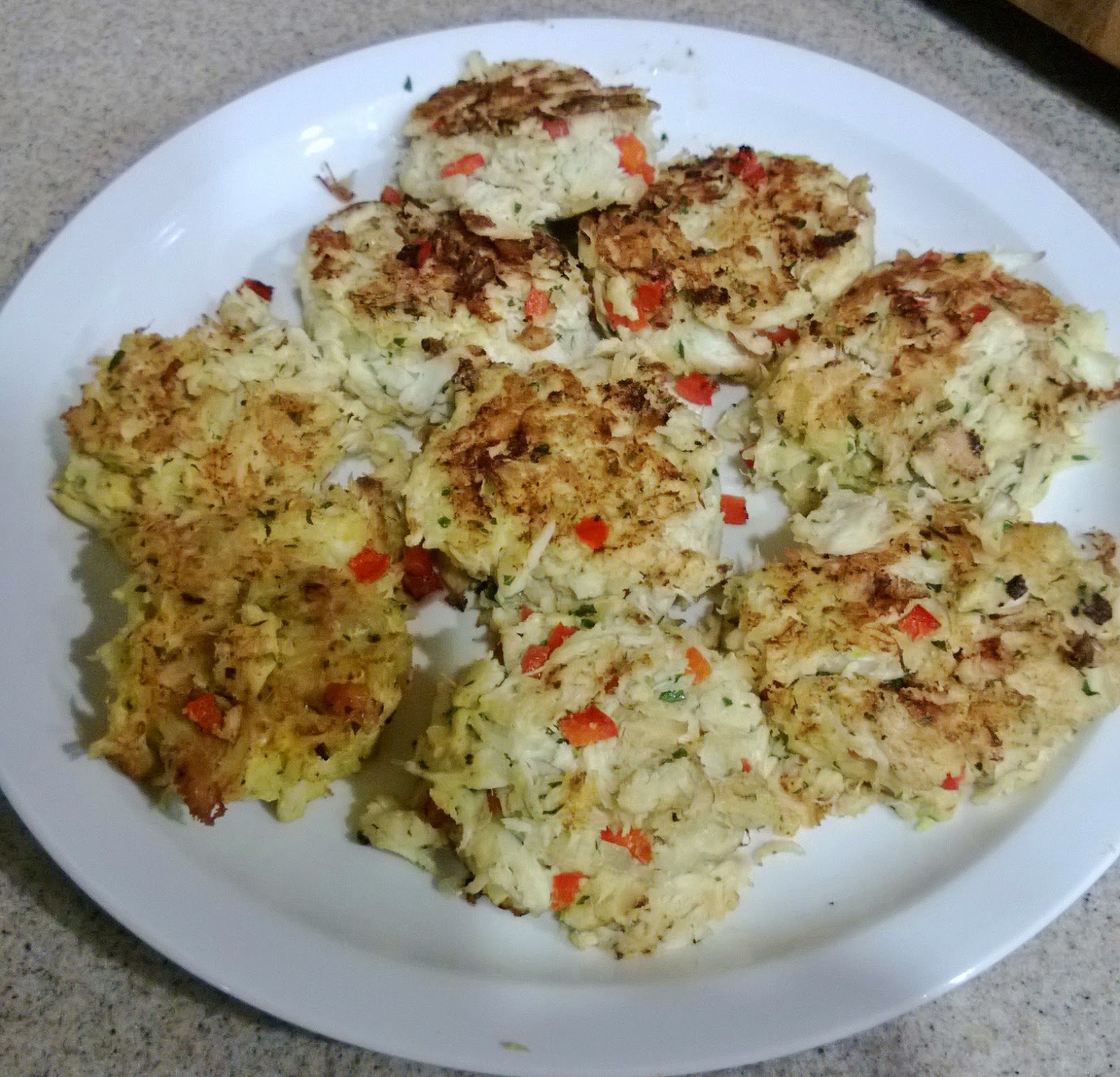Outside the Box Adventures in a Paleo Kitchen Crab cakes topped with