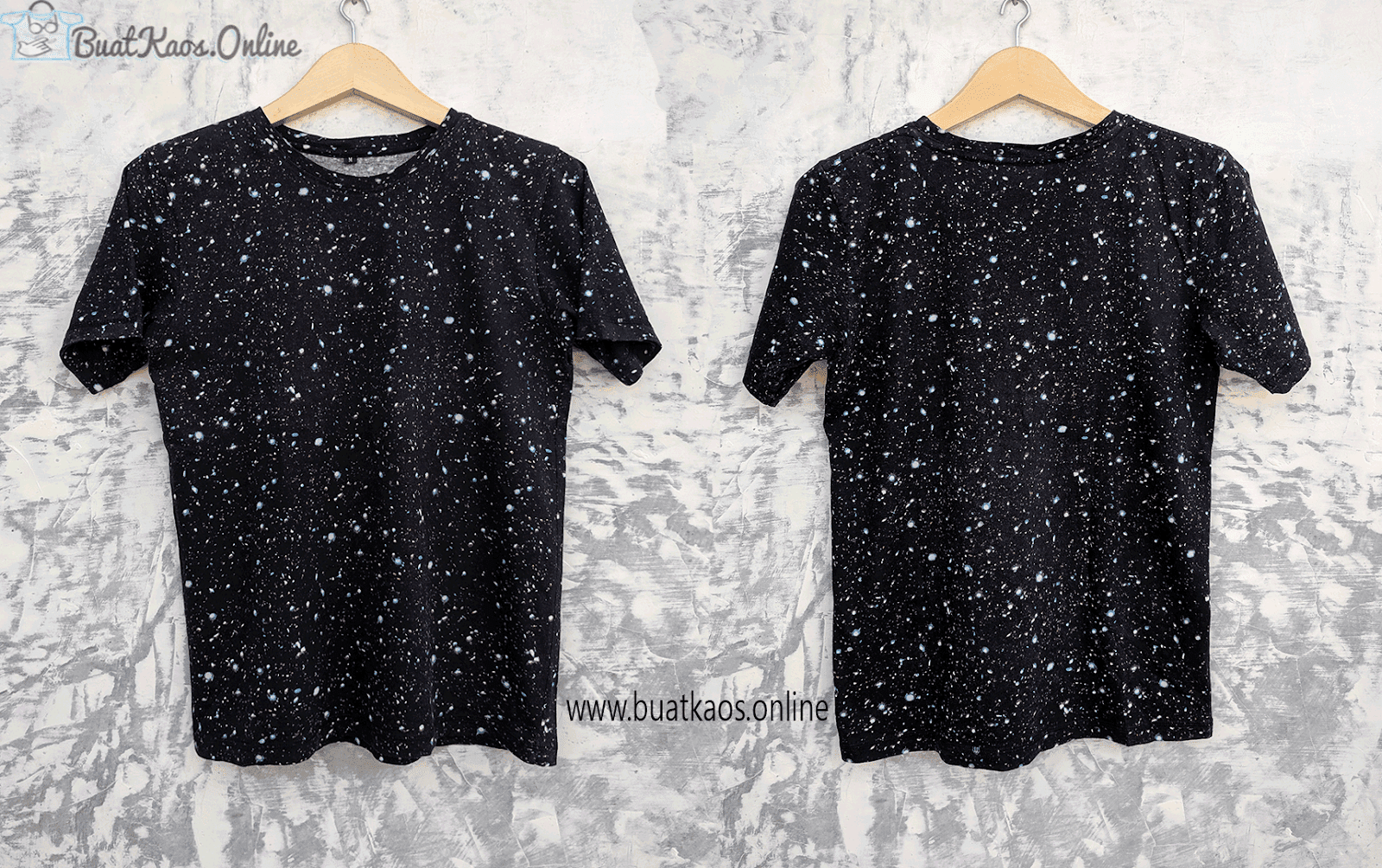 Download Free Kaos Galaxy Polos Depan Belakang PSD Mockup Template