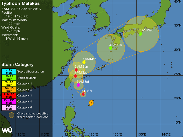 Taiwán otra Alerta, pero ahora tifón 