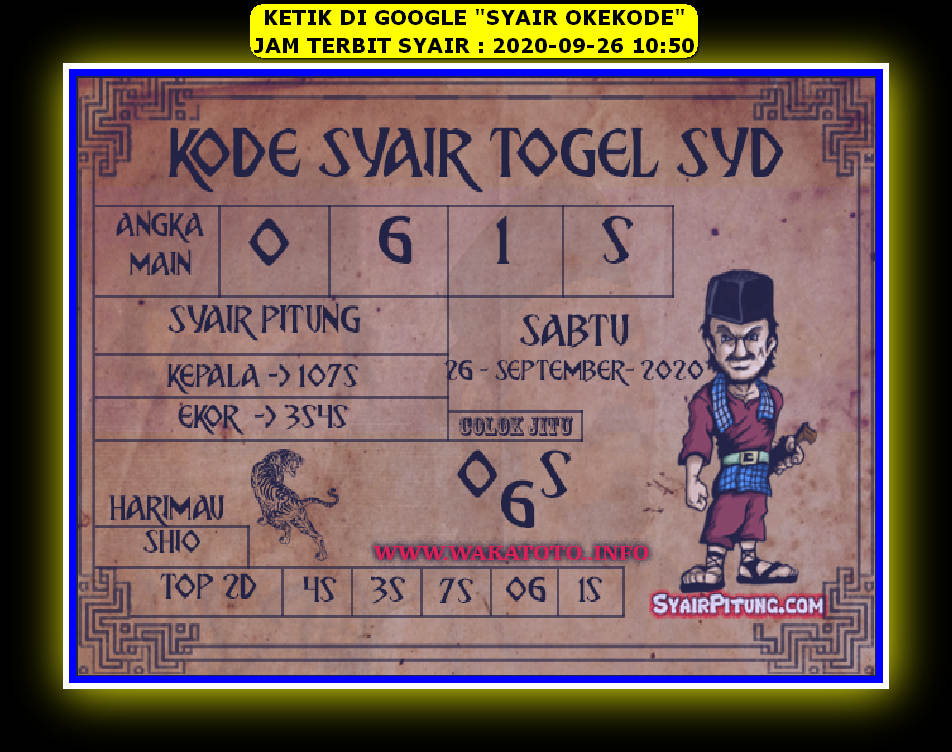 1 New Message Kode Syair Sydney 26 September 2020 Forum Syair Togel Hongkong Singapura Sydney