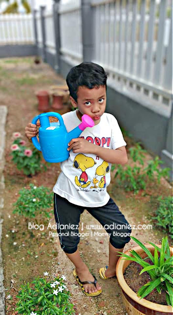 Taman @ Kebun Mini Di Tepi Rumah | Mudahkan Izzat Nak Menyiram Pokok