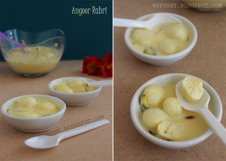Spusht | Angoori Rabdi Recipe | Mini Rasgulla Balls Soaked in Milk Rabdi