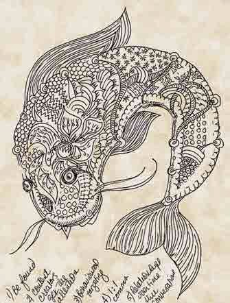 zen fish doodle