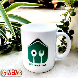 In ly cốc sứ logo thương hiệu