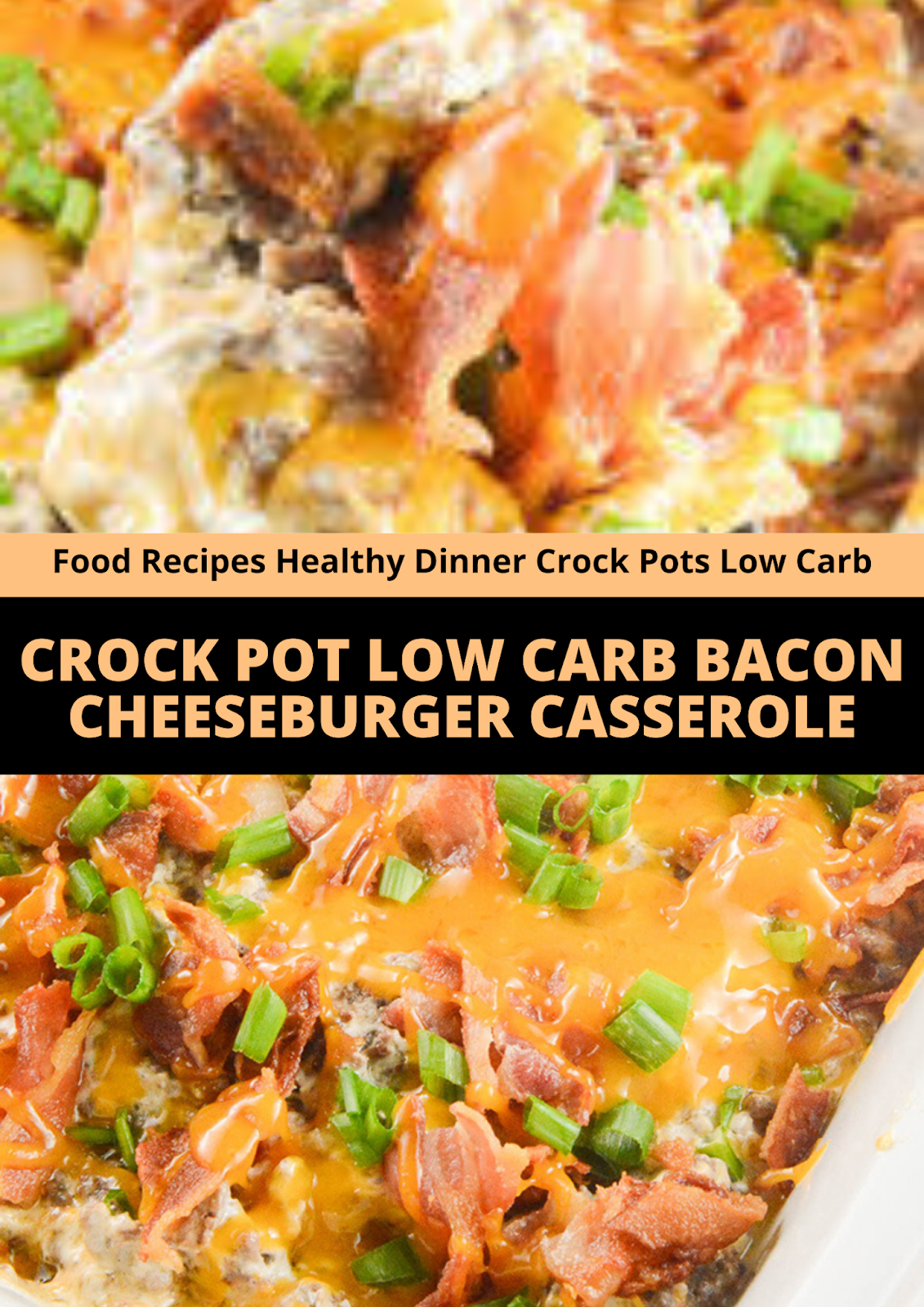 CROCK POT LOW CARB BACON CHEESEBURGER CASSEROLE