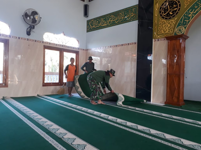 Marwan Ingatkan Satgas TMMD Reguler 105 Kodim Klaten Untuk Selalu Taat Beribadah