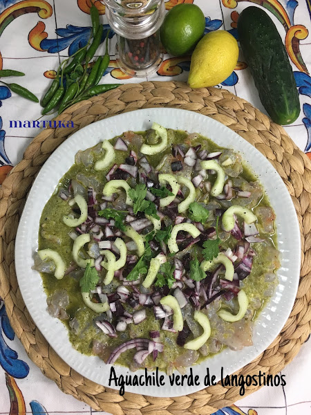 Aguachile verde de langostinos | Cocina