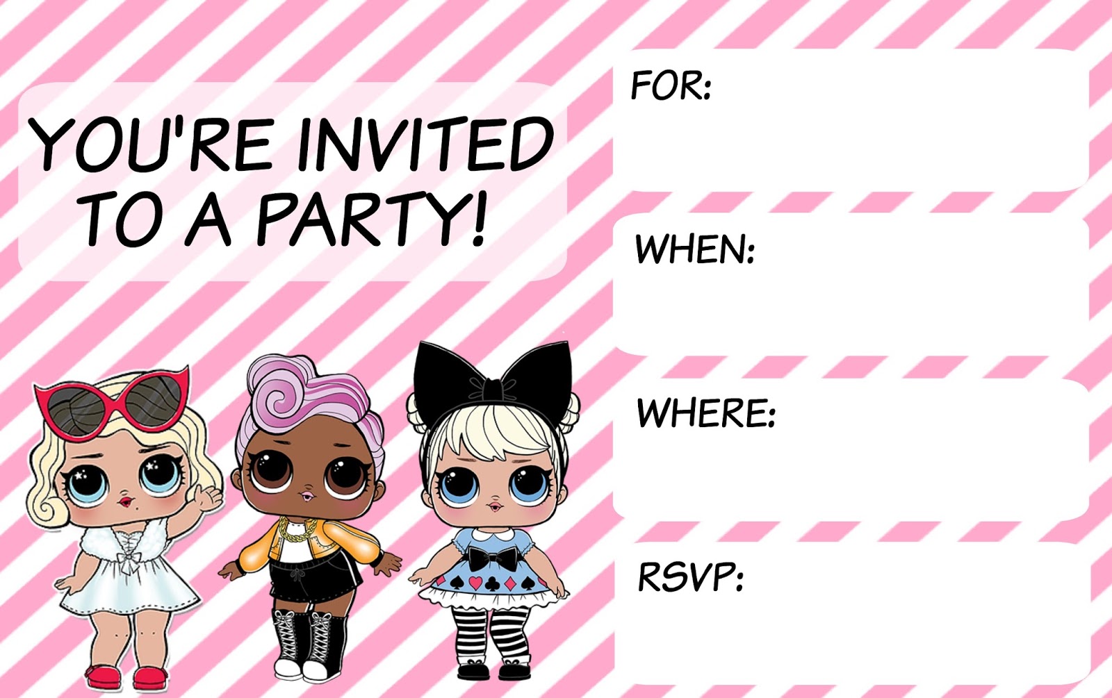 Musings Of An Average Mom L O L Surprise Invitations