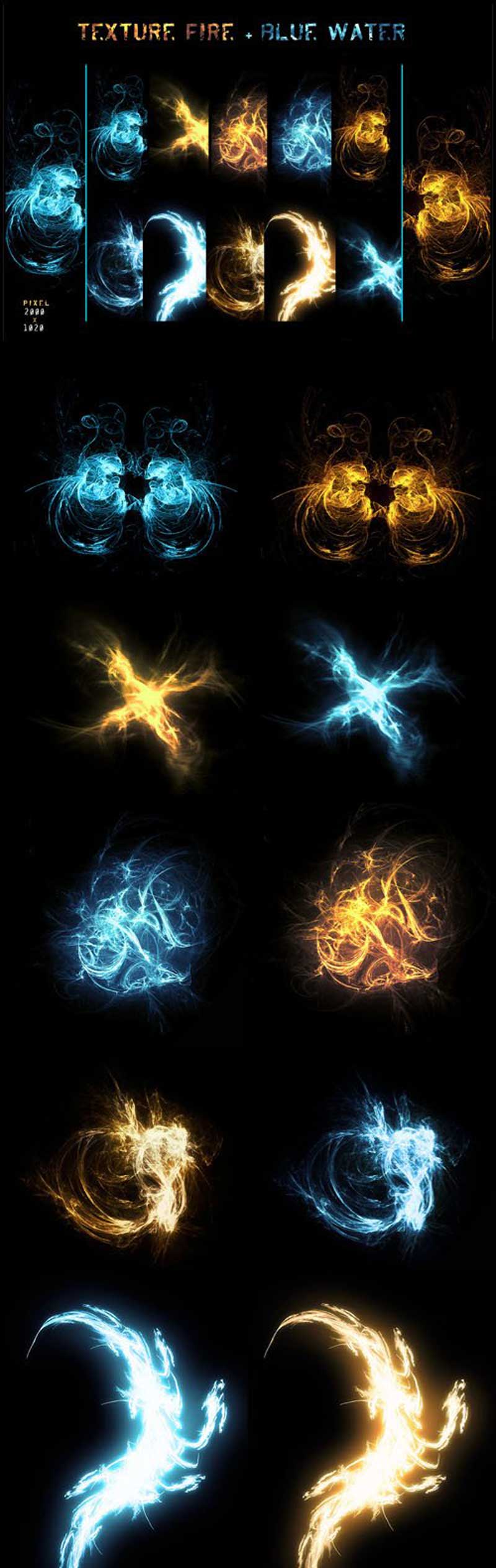 10 Water-Fire Textures Pack 2 vfbgda